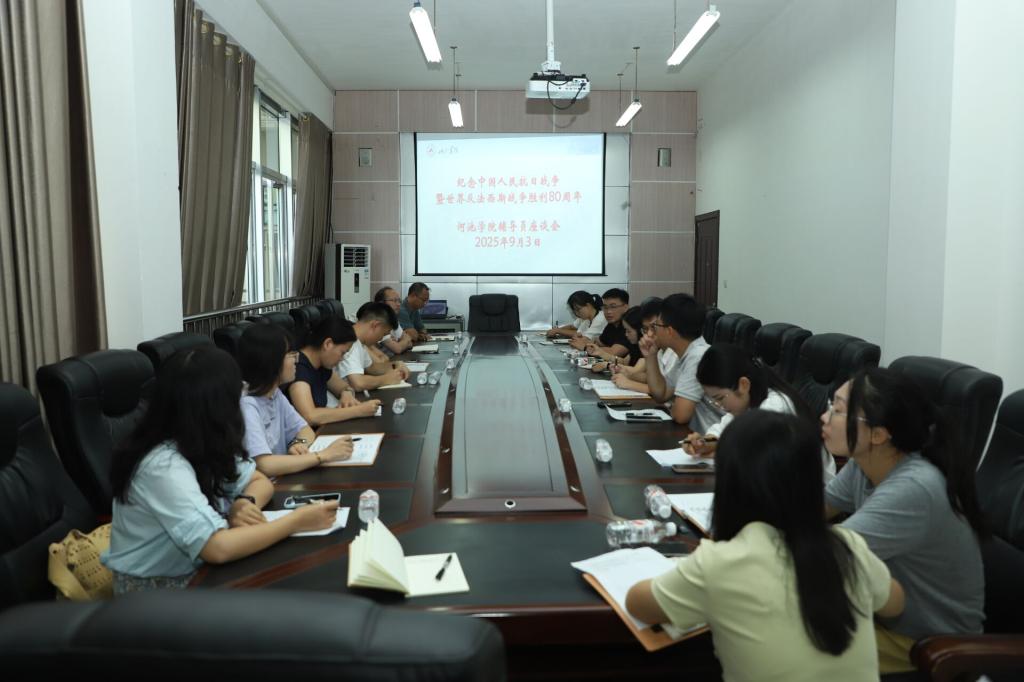纪念中国人民抗日战争暨世界反法西斯战争胜利80周年——167net必赢入口辅导员座谈会